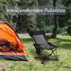 eSituro Faltstuhl Klappstuhl Campingstuhl klappbar, 2er Set, bis 150 kg, Angelstuhl Anglersessel faltbar, Campingliege mit Getränkehalter & Tragetasche, Schwarz Bild 4