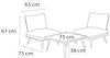 Royal Garden Antao 2 Sessel & 1 Tisch Hellgrau Bild 2