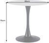 riess-ambiente Esstisch LYON 80cm weiß/schwarz - Keramik, Säulenfuß, zeitlos, kompakt, rund (Einzelartikel, 1-St), Eleganter Bistrotisch - idealer Mittelpunkt für Küche oder Wohnzimmer Bild 3