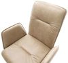 Drehstuhl Vinja-Flex Mikrofaser Beige Vintage Kreuzgestell breit Edelstahl 360° drehbar Wippfunktion Bild 5