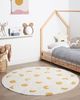 Teppich Baumwolle hellbeige ø 140 cm Mondmuster Kurzflor LOTI Bild 2