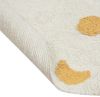 Teppich Baumwolle hellbeige ø 140 cm Mondmuster Kurzflor LOTI Bild 5