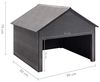 vidaXL Rasenmäher Garage Grau 80x80x70 cm WPC 149036 Bild 2
