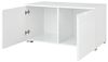 moebel-dich-auf Garderoben-Set SLICE, (Komplett-Set, 5-St, Garderobenschrank + Paneel + Bank + Spiegel + Schuhkommode), Front MDF weiß Hochglanz Bild 4