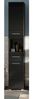 Badezimmer Hochschrank Leon in schwarz Hochglanz 30 x 182 cm Bild 2