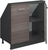 Küchenschrank für Dachschrägen R-Line Edelgrau 80 cm mit 2 Türen Vicco Bild 5