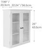 Teamson Home Badezimmer Connor Wandschrank Mit 2 Glastüren Weiß ELG-581 Bild 3