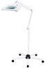 Semplix LED Lupen-Stehlampe 3D weiß (Linse 189x157 mm/dimmbar/Standfuß mit Rollen) Bild 1