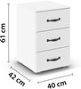 rauch Aditio Box, Nachttisch, 3 Schubladen, mit Softclose-Funktion, Farbe Weiß, BxHxT 40x61x42cm Bild 3