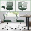 FurnitureR Kinder Schreibtischstuhl, höhenverstellbarer Drehstuhl mit kleinem Loch Rückenlehne Design, geeignet für Kinderzimmer oder Arbeitszimmer, Molandi Dunkelgrün Bild 4