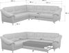 Cavadore Ecksofa Salisa mit Federkern / Polsterecke im klassischen Design / inkl. Bettfunktion / 264 x 86 x 244 / Mikrofaser Hellbraun Bild 2