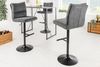 riess-ambiente Barhocker COMFORT grau/schwarz - Cord, Metall, höhenverstellbar, drehbar, weich (Einzelartikel, 1 St), Moderner Stuhl mit Lehne - ideal für Wohn- und Esszimmer oder Küche Bild 4