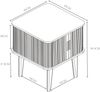 Beistelltisch Tysvær 59x45x45 cm Bambus/Cremeweiß [en. casa] Bild 2