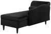 Chaiselongue Samtstoff schwarz linksseitig LUIRO Bild 5