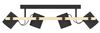 Eglo 43558 Deckenleuchte HORNWOOD schwarz, creme braun E27 4X28W L:100cm B:19cm H:27,5cm dimmbar Bild 2
