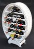 Weinregal Weiss Weinfass aus Holz für 24 Flaschen Vintage Shabby Chic Landhaus Bar Flaschenständer stehend Weinständer Fass Bild 2