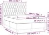 vidaXL Boxspringbett mit Matratze Creme 140x190 cm Stoff, Härtegrad: H2 [3142014] Bild 2