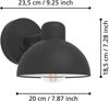 Eglo 96207 Outdoor Wandleuchte ENTRIMO Downlight schwarz weiß L:20cm H:18,5cm T:23,5cm IP44 Bild 4