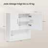 EUGAD Spiegelschrank (1-St) mit Tür, 5 Fächern, aus E1-MDF, Weiß, 54 x 55 x 15 cm Bild 3