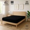 EXKLUSIV HEIMTEXTIL Marke Jersey Spannbettlaken 140 x 200 cm Schwarz 100% Baumwolle Öko - Tex Zertifiziert Bed-Sheet Bettlaken Spannbetttuch Topper Leinentuch Bild 2