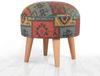 Stylish Green Pouffe, 45 x 45 x 45 cm | 50% Cotton & 50% Linen, 35 HR Orthopedic Soft Sponge (6 cm) | Durable Beech Wood Legs, Perfect for Modern Living Spaces Bild 5