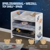 Joyz Spielzeugtruhe Kinderregal Kindermöbel Kinderzimmerregal Spielzeug Spielzimmer Möbel, Weltraum Bücherregal mit 9 Boxen & 3 Etagen Pressspan / Vlies Bild 4