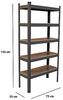 2x Wohnzimmerregal 150x75x30 cm dunkel Traglast je 650 kg Steckregal Schwerlastregal Lagerregal Bild 3