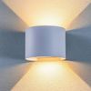 Lindby Außen-Wandleuchte Nivar, LED, Metall, Weiß warmweiß IP54, 1 x 5,4 W LED, warmweiß Bild 2