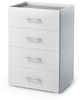 Dmora - Schubladen Aster, Kommode mit 4 Schubladen für Schlafzimmer, Mehrzweckschrank für Büro oder Studio, Cm 50x41h87, Weiß und Beton Bild 3