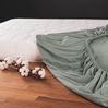 Blumtal® Basics Spannbettlaken 75x200 cm Jersey - Bettlaken 75x200 cm aus 100% Baumwolle - OEKO-TEX zertifiziertes Spannbetttuch 75x200 cm - Matratzenbezug 75x200 cm - Bettbezug - Summergreen - Grün Bild 3
