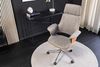 riess-ambiente Bürostuhl MANHATTAN grau -Strukturstoff, Metall, Walnussholz, gepolstert, Rollen (Einzelartikel, 1 St), Strukturstoff · drehbar · ergonomisch · Armlehnen · höhenverstellbar Bild 5