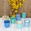 MamboCat Becher 6er Set Blue Mokkabecher ohne Henkel 150ml 6 Personen Matcha Tee Tasse, Steingut Bild 5