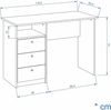 KOMTO Schreibtisch mit Schubladen - Bürotisch Computertisch Klein Arbeitstisch Büro PC-Tisch Kinderschreibtisch mit Stauraum | Moderner Schreibtisch Sonoma Eiche | Oslo 110 x 50 x 74 cm Bild 3