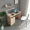 KOMTO Schreibtisch mit Schubladen - Bürotisch Computertisch Klein Arbeitstisch Büro PC-Tisch Kinderschreibtisch mit Stauraum | Moderner Schreibtisch Sonoma Eiche | Oslo 110 x 50 x 74 cm Bild 4