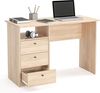 KOMTO Schreibtisch mit Schubladen - Bürotisch Computertisch Klein Arbeitstisch Büro PC-Tisch Kinderschreibtisch mit Stauraum | Moderner Schreibtisch Sonoma Eiche | Oslo 110 x 50 x 74 cm Bild 5