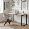 Dmora - Schreibtisch Michele, Mehrzweckschreibtisch, Bürotisch für PC, Eckschreibtisch, 150x60 h76 cm, Eiche und Grau Bild 4