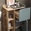 Badmöbel-Set Karen Sonoma/Blau 3 Teile, mit Midischrank Vicco Bild 5