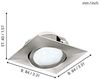 Eglo 95843 Hochvolt LED Einbauleuchte Pineda 1X6W L:8,4cm Bild 5