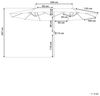 Doppelsonnenschirm 270 x 460 247 cm beige SIBILLA Bild 3