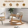 HOMCOM Schaukelstuhl Schwingsessel Relaxsessel mit weicher Polsterung (Schaukelsessel, 1 St), für Schlafzimmer, Wohnzimmer, Creme Bild 4