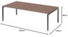 BISLEY Cito Chefarbeitsplatz/Konferenztisch, 650-850 mm höheneinstellbares U-Gestell, Metall, Wn334 Dekor Nußbaum, Gestell Anthrazitgrau, 120 x 240 x 85 cm Bild 2