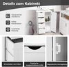 COSTWAY Sideboard Kommode Badschrank Beistellschrank Highboard Mehrzweckschrank Standschrank Anrichte mit 4 Schubladen und 1 Schrank-Abteil (Weiß) Bild 5
