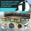 Mucola 'Entspannungsoase' Garten-Lounge-Set mit Liegefunktion, Aluminium grau, 283x210x71 cm Bild 4