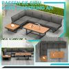 Mucola 'Entspannungsoase' Garten-Lounge-Set mit Liegefunktion, Aluminium grau, 283x210x71 cm Bild 2