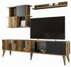 Dmora TV-Schrank Menk 180 x 33,8 x 48,6h cm Braun 4 Regale, 4 Türen Bild 2