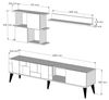 Dmora TV-Schrank Menk 180 x 33,8 x 48,6h cm Braun 4 Regale, 4 Türen Bild 3