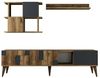 Dmora TV-Schrank Menk 180 x 33,8 x 48,6h cm Braun 4 Regale, 4 Türen Bild 4