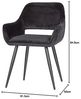 WOOOD Jelle Stuhl Set Velvet Schwarz (2er-Set) Bild 3