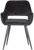 WOOOD Jelle Stuhl Set Velvet Schwarz (2er-Set) Bild 1