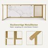 M MCombo Konsolentisch Schmal Marmor Gold, Modern Beistelltisch mit 2 Ablage & Metallgestell, Eingangstisch für Flur Wohnzimmer Schlafzimmer, 110×40×90cm, 2276 Bild 5